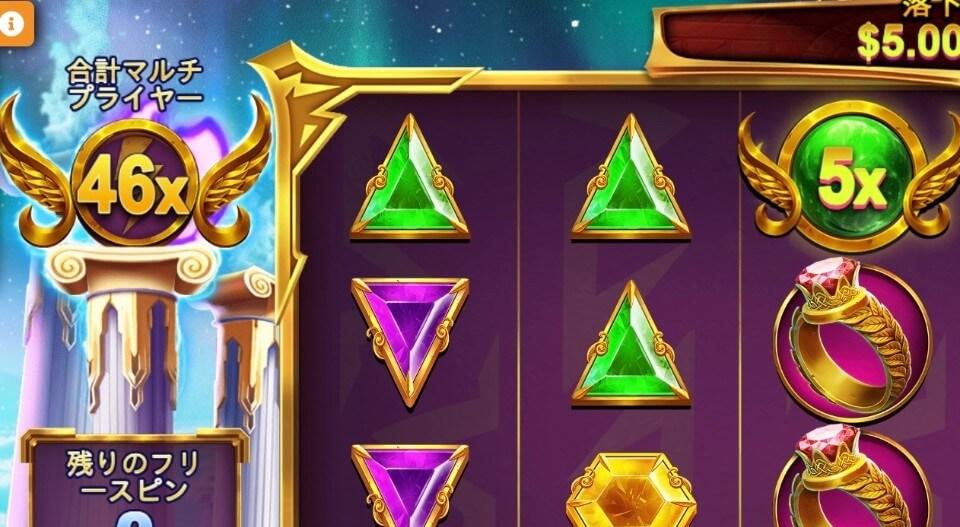 Gates of Olympus, cascade reel, multiplier system
