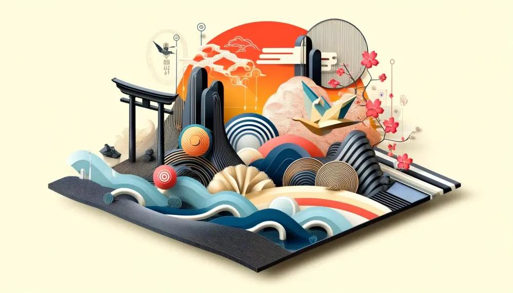Japanese design, UI UX, traditional art
